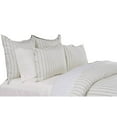 thumbnail image 1 of Tara King Size Linen Duvet Cover, Stripe Design and Mitered Corners, Ivory, 1 of 5