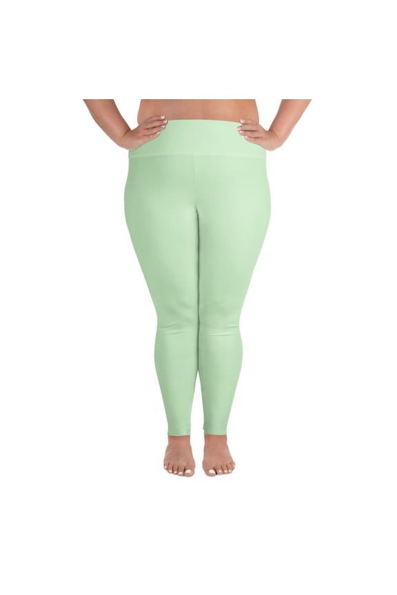Tara, Mint Plus Size Leggings, Mint Leggings for Plus Size, Big Size Mint Leggings, Mint Leggings for Big Women