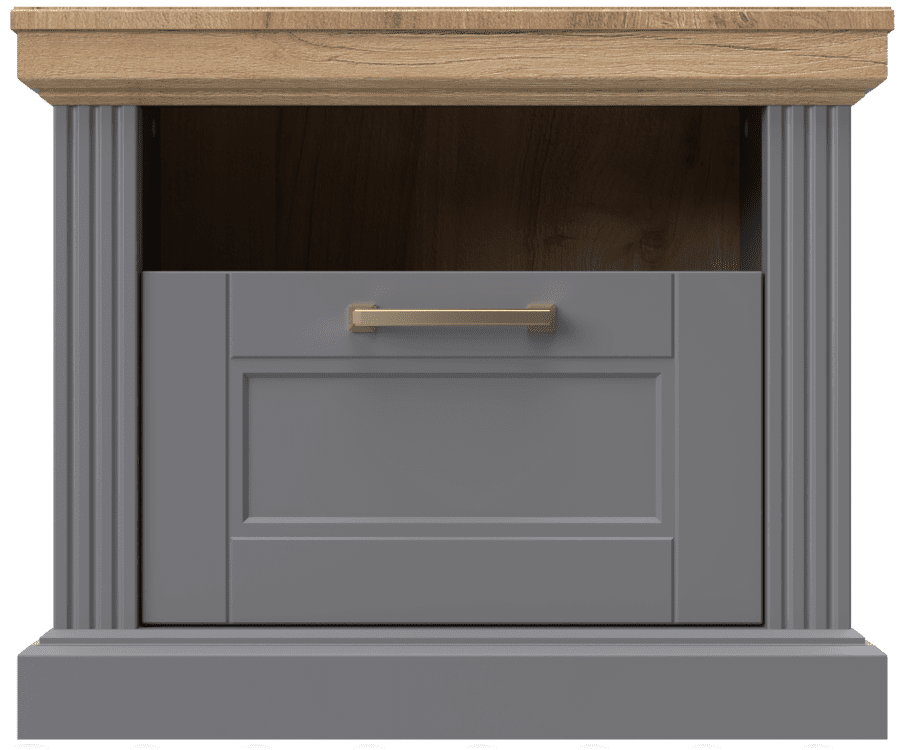 Tara One Drawer Nightstand in Gray