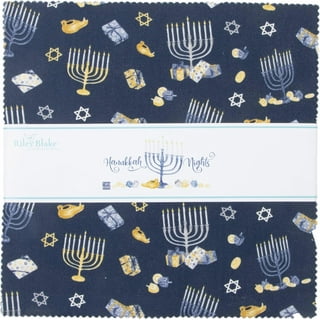 Riley Blake Designs Festival cheapest of Lights Fabric Hanukkah Menorah 16 Yard Bolt