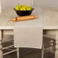 thumbnail image 1 of Farmhouse Taupe Grey Plaid Cotton Tara Tabletop Kitchen Textured Rectangle 13x72 Runner, 1 of 3