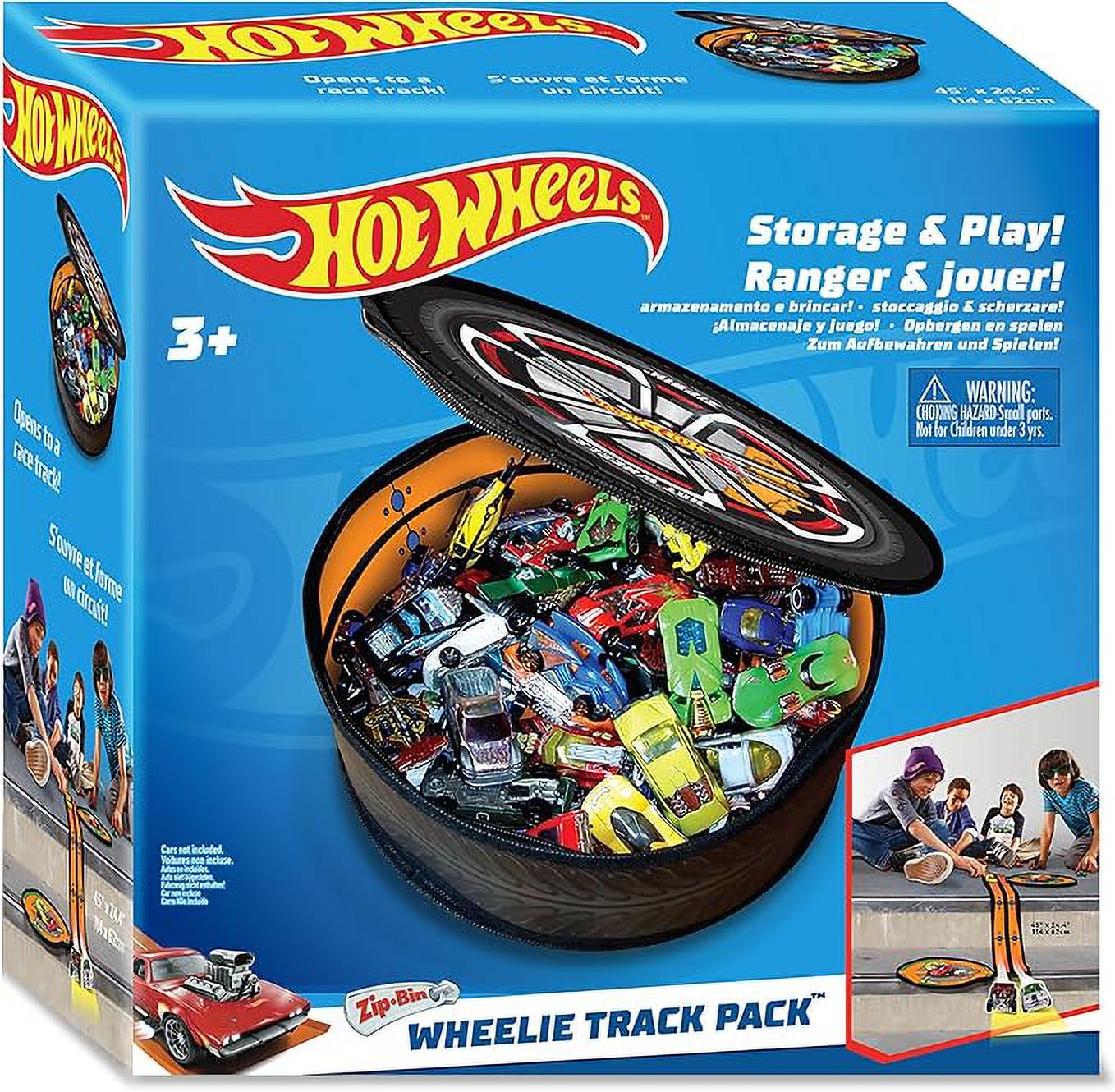 Tara Toy ZipBin Hot Wheels Wheelie Track Pack Unzips Into A