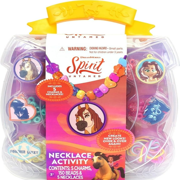 Dreamworks Spirit Riding Free Necklace Activity Set w/ 5 Charms, 150 Beads, 5 Necklaces