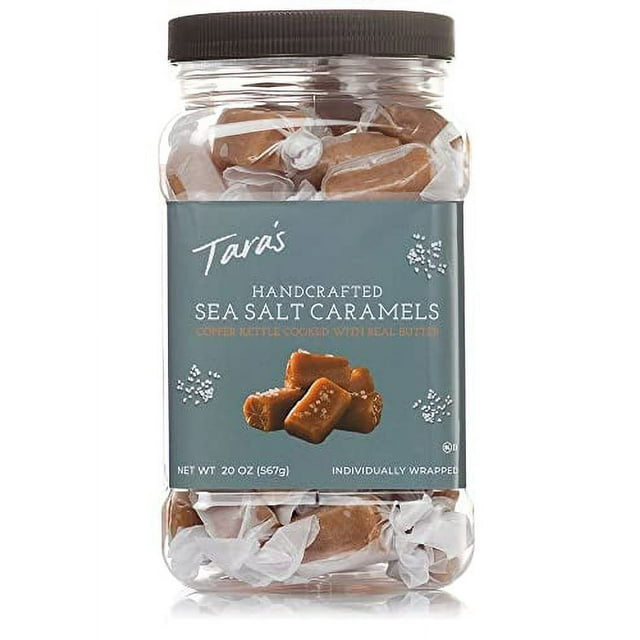 Tara's All Natural Gourmet Sea Salt Caramel: Small Batch, Creamy & Individually Wrapped - 20 Ounce