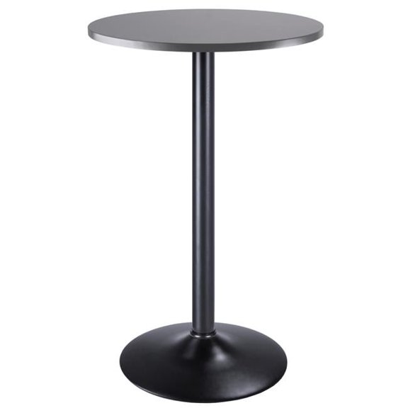 Tarah Bar Height Pub Table, Black & Slate Gray - 39.75 x 23.6 x 23.6 in.