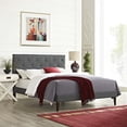 thumbnail image 1 of Tarah Queen Fabric Platform Bed with Squared Tapered Legs-MOD-5987, 1 of 5