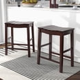 thumbnail image 1 of Tarala Solid Wood Counter Height Stools, Set of 2, Antique Red, 1 of 11