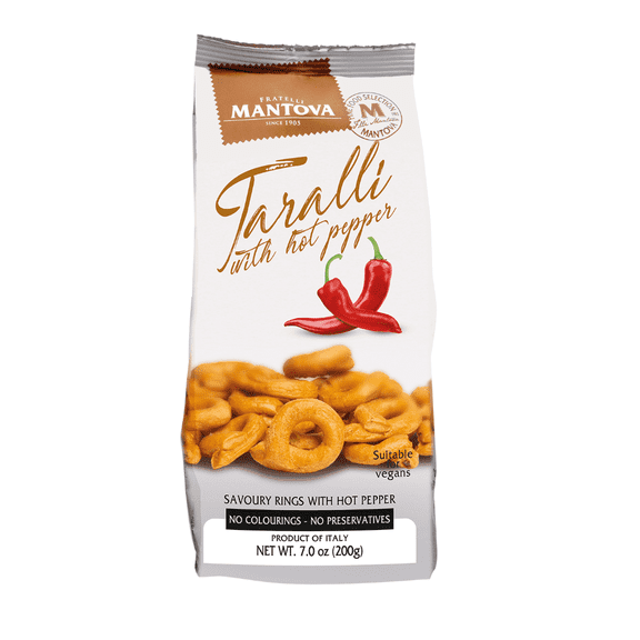 Mantova Taralli with Olive Oil and Hot Pepper, 7 oz (Pack of 2)