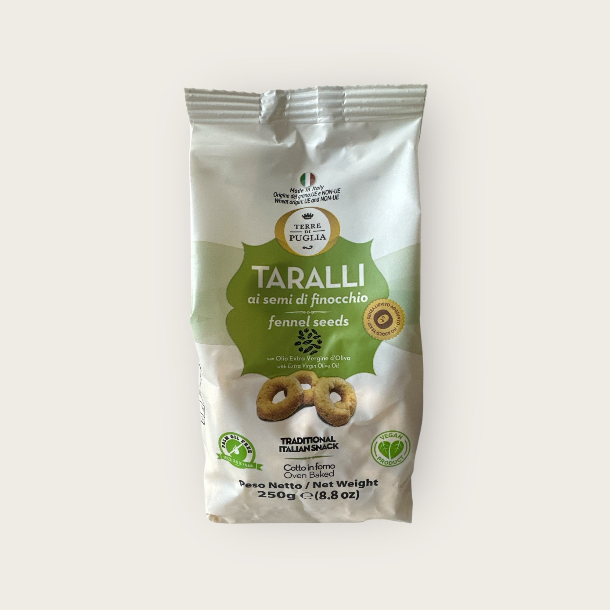 Taralli with Fennel Seeds, Vegan & No Palm Oil - Walmart.com