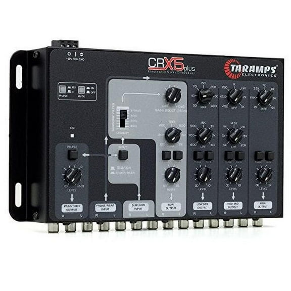 Taramp's Five-Way Electronic Car Audio Crossover System,Black,CRX5