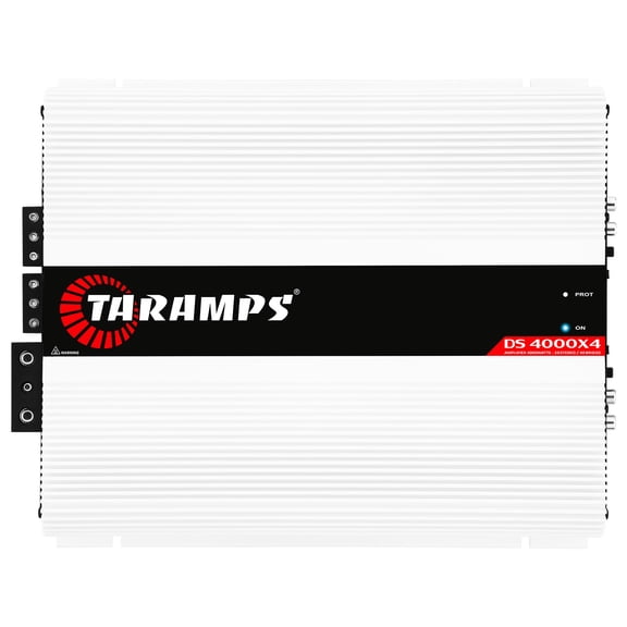 Taramp's DS 4000x4 2 Ohm 4000 Watts Rms 4 Channels of 1000x4 Watts Car Audio Amplifier Class D Full Range Crossover Fixed RCA/High Level Input System