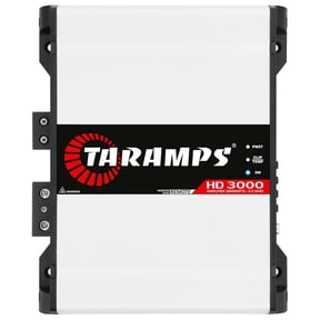 Taramps HD 3000 0.5 Ohm White 1 Channel 3000 Watts RMS MAX Full Range Car Audio Monoblock LED Monitor Indicator Class D Amplifier Crossover, HD 3k