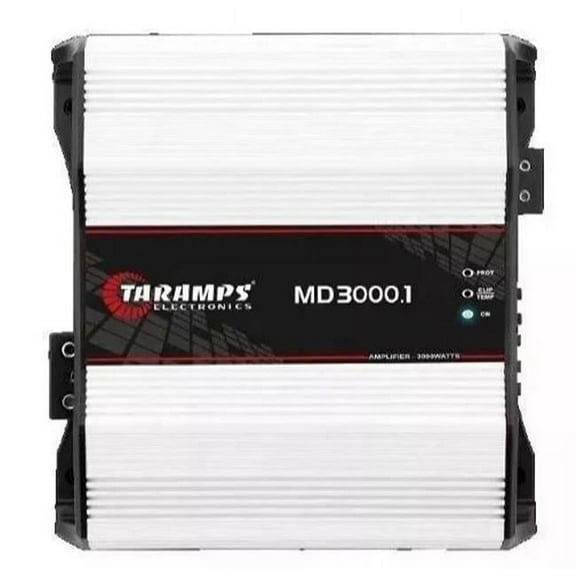 Taramps MD 3000W Class D Mono Amplifier, 8.98" x 2.76" x 8.58", Aluminum