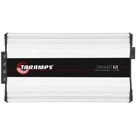 Taramps SMART 5 1-CH Monoblock 5000W RMS Class-D Car Audio Amplifier, 1~2 Ohms, White