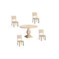 thumbnail image 1 of Taran Designs Lawrence 5-piece Solid Wood Dining Set in Beige, 1 of 3