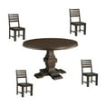 thumbnail image 1 of Taran Designs Bristol 5-piece Solid Wood Dining Set in Dark Brown, 1 of 10