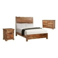 thumbnail image 1 of Taran Designs Darcy 3-piece Live Edge Solid Wood Bedroom Set in Brown, 1 of 17