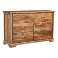thumbnail image 1 of Taran Designs Darcy 6-drawer Live Edge Solid Wood Dresser in Brown, 1 of 7