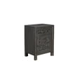 thumbnail image 1 of Taran Designs Fillian 1-drawer 1-door Carved Solid Wood Nightstand in Black, 1 of 6
