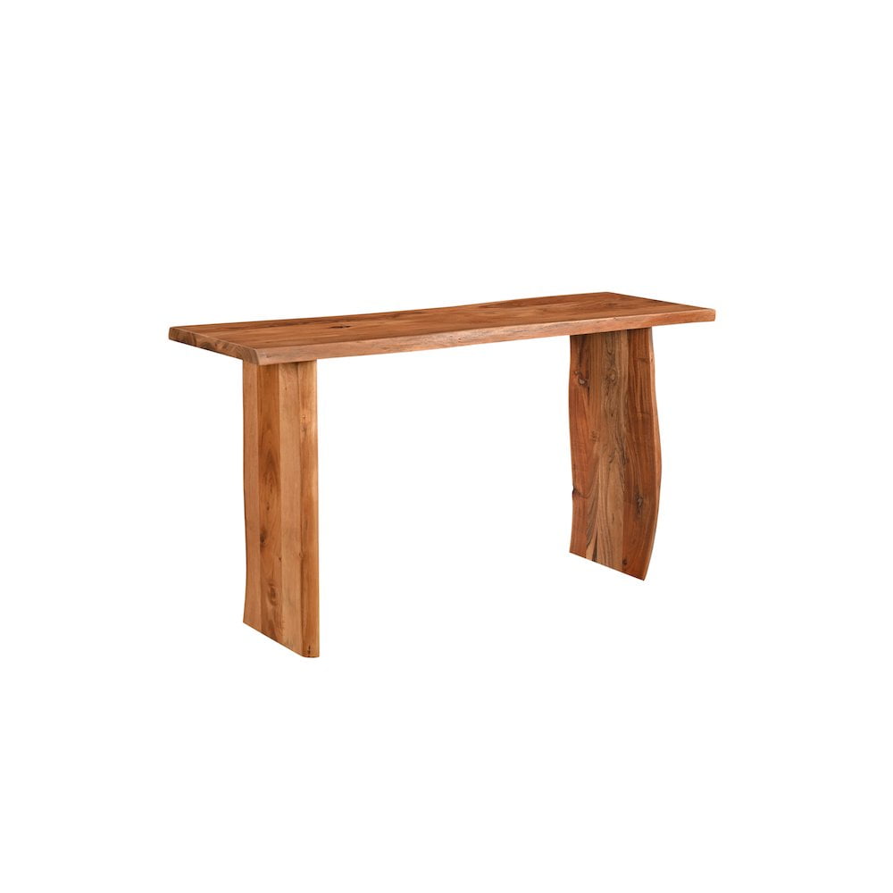 Taran Designs Harper Rustic Entryway Live Edge Solid Wood Rectangular ...