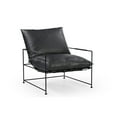 thumbnail image 1 of Taran Designs Kenneth Upholstered Metal Accent Chair in Black, 1 of 6