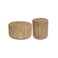 thumbnail image 1 of Taran Designs Lark 2-piece Solid Wood Living Room Table Set in Brown, 1 of 6