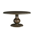 thumbnail image 1 of Taran Designs Lawrence 60" Round Solid Wood Pedestal Dining Table in Dark Brown, 1 of 6