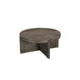 thumbnail image 1 of Taran Designs Lawrence Round Solid Wood Coffee Table in Dark Brown, 1 of 7