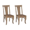 thumbnail image 1 of Taran Designs Lawrence Solid Wood Dining Chairs (Set of 2) in Brown, 1 of 6