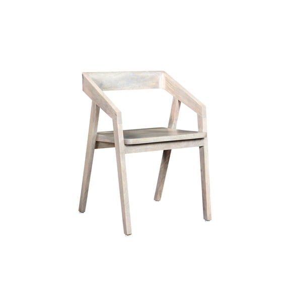 Taran Designs Maria Solid Wood Arm Chair in White
