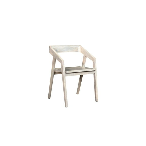 Taran Designs Maria Solid Wood Arm Chair in White