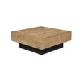 thumbnail image 1 of Taran Designs Maria Modern Solid Wood Square Coffee Table in Brown, 1 of 6
