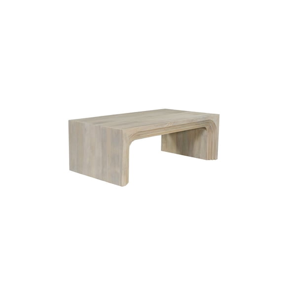 Taran Designs Mason Solid Wood Coffee Table in White