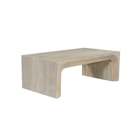 Taran Designs Mason Solid Wood Coffee Table in White