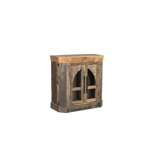 Taran Designs Milton 2-door Solid Wood Accent Cabinet in Dark Brown