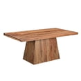 thumbnail image 1 of Taran Designs Warren 75" Solid Wood Pedestal Dining Table in Brown, 1 of 6