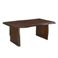 thumbnail image 1 of Taran Designs Werrick 84" Live Edge Solid Wood Dining Table in Dark Brown, 1 of 9