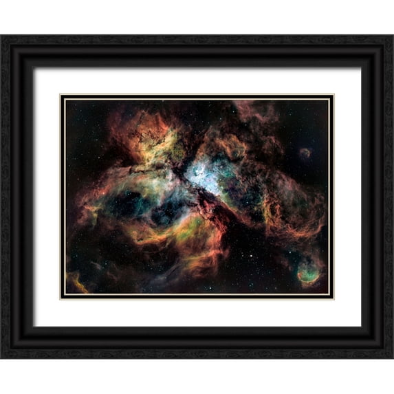 TaranSohal 18x14 Black Ornate Wood Framed with Double Matting Museum Art Print Titled - Carina Nebula