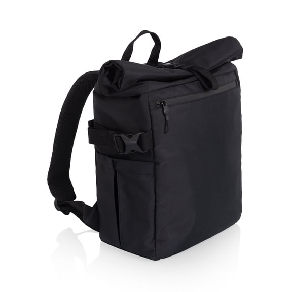 Tarana Roll-Top Insulated Backpack, (Carbon Black)