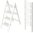 thumbnail image 1 of 4 Step Ladder,Aluminum Lightweight Folding 4 Step Stool with Anti-Slip Wide Pedal,330lbs Capacity Step Ladder for Household,Kitchen,Office - White, 1 of 16