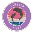 thumbnail image 1 of Taranto Italy Dolphin Sunset 3.5 Inch Iron Or Sew On Embroidered Fabric Badge Patch Ocean Beach, Salt Life Iconic Series, 1 of 2