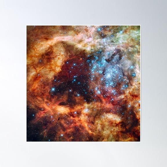 Tarantula Nebula Star Cluster – Cosmic Space Art Poster Wall Art, Modern Wall Decor, 24x36 UNFRAMED