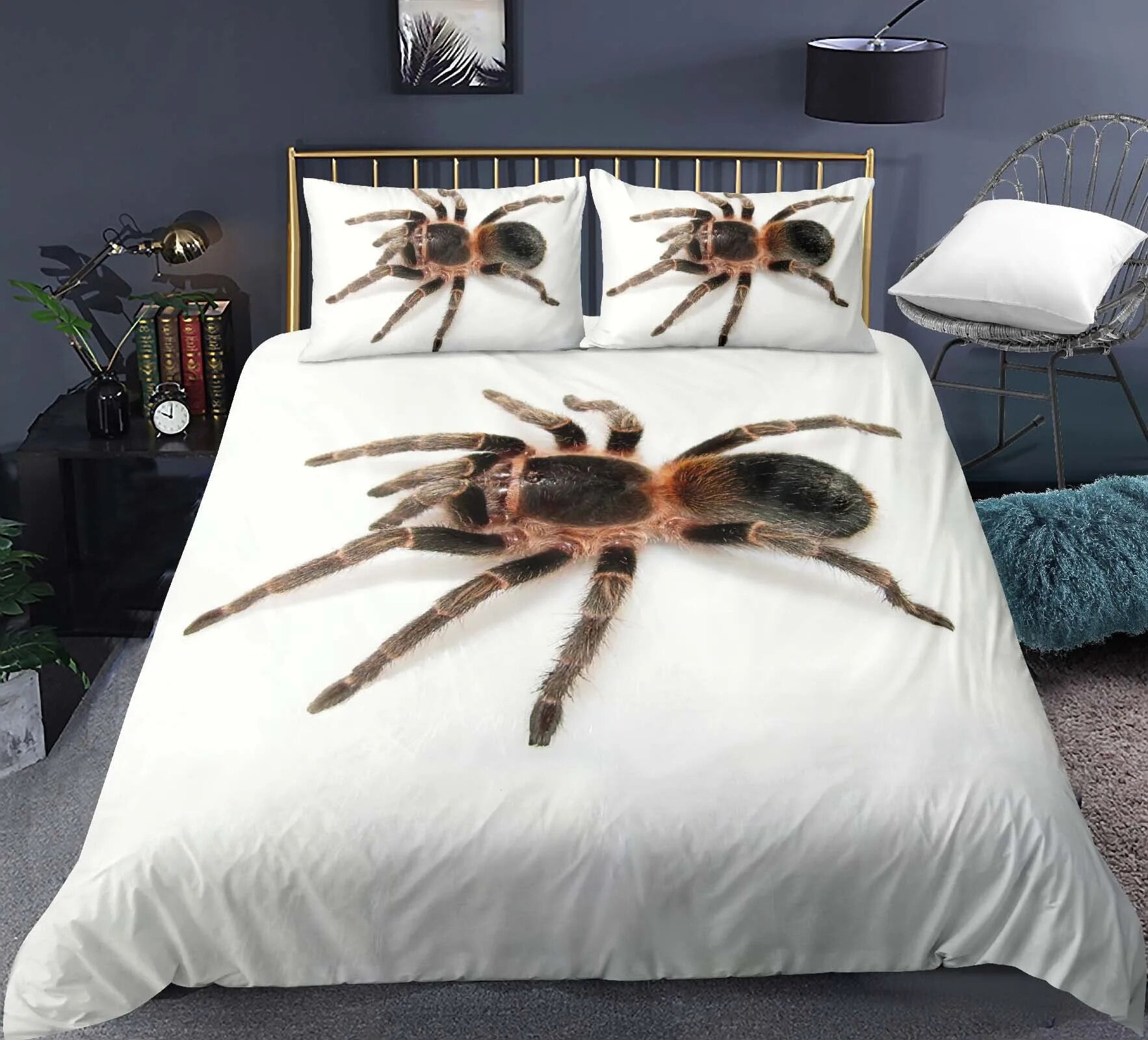 Tarantula Print Bedding Set King Full 3D Print Black Spider Comforter