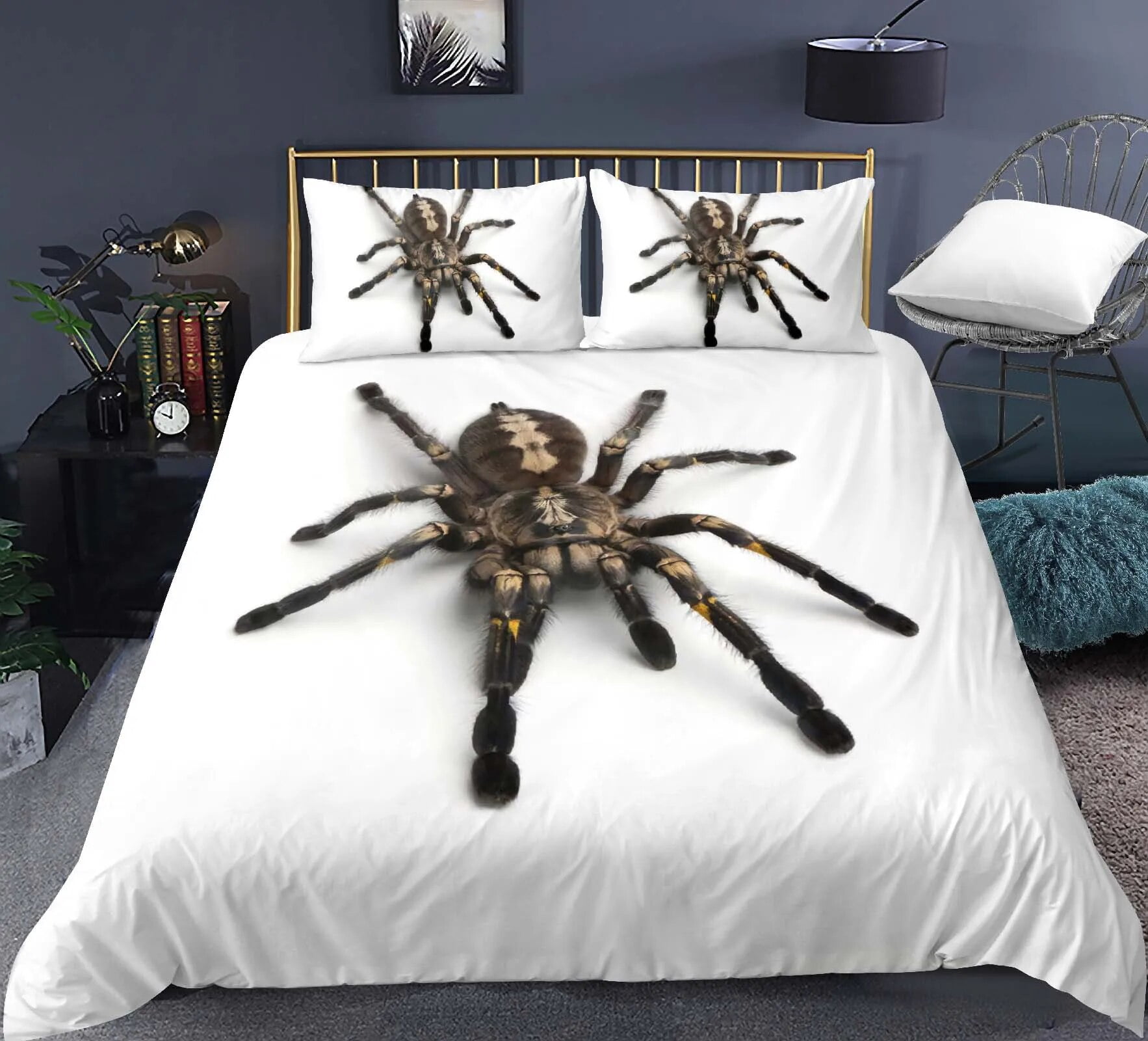 Tarantula Print Bedding Set King Full 3D Print Black Spider Comforter