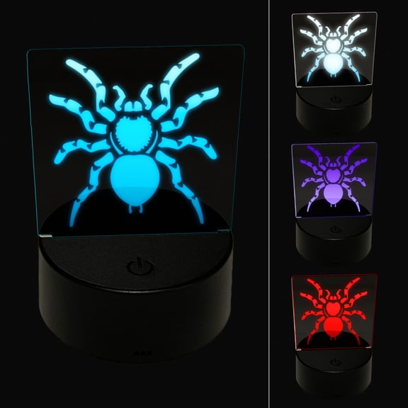 Tarantula Spider Arachnid Bug LED Night Light Sign 3D Illusion Desk Nightstand Lamp