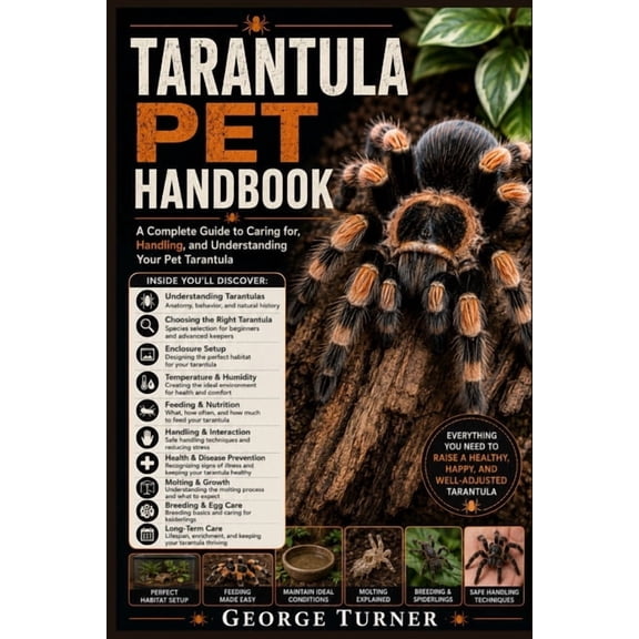 Tarantula pet Handbook: A Complete Guide to Caring for, Handling, and Understanding Your Pet Tarantula, (Paperback)