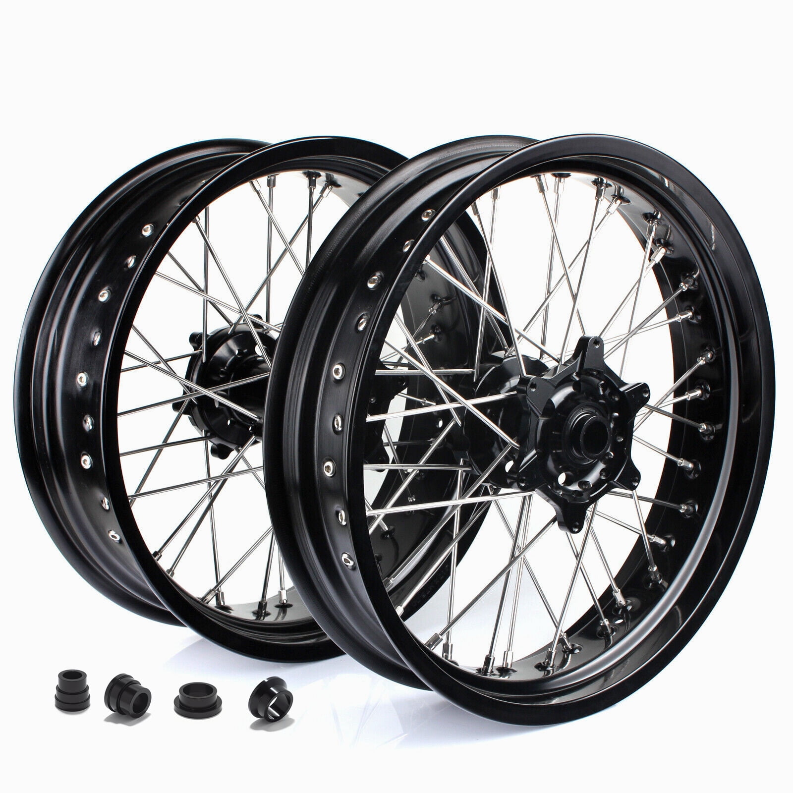 Tarazon 17" Supermoto Front Rear Wheels Rim Hubs For Sherco 125 250 300 450 500 SE SEF-R