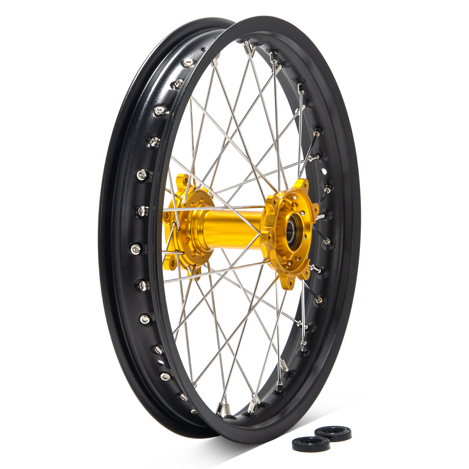 Roue Jante Avant TARAZON 18x3.5 Pour Harley Davidson Touring (1984-2008) - Aluminium, 36 Rayons Fat King - Avec Réducteurs