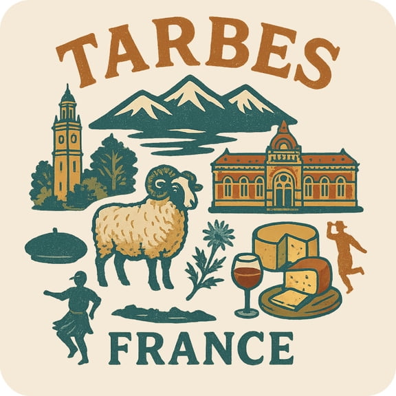 Tarbes France Keepsakes Souvenir Vinyl Sticker – Destination Travel Keepsake Collectible (3-Inches Wide)