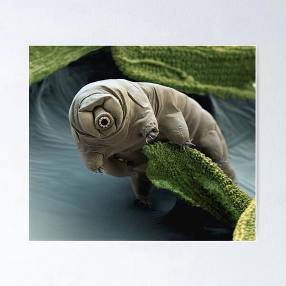 Tardigrade Microscopic Science Illustration Poster, Poster Home Decor, Poster Only